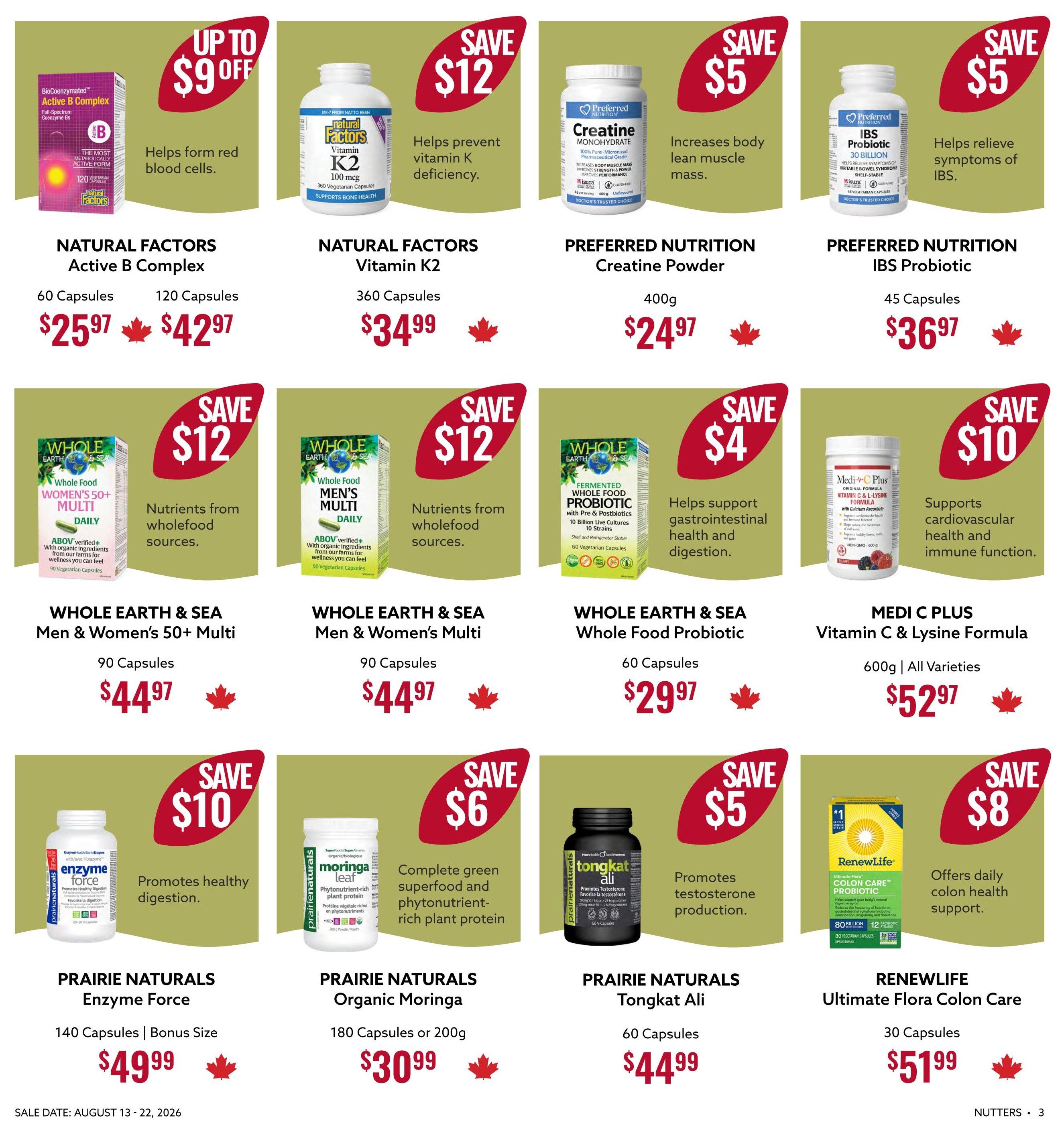 Nutters Everyday Naturals Flyer August 13 to 22
