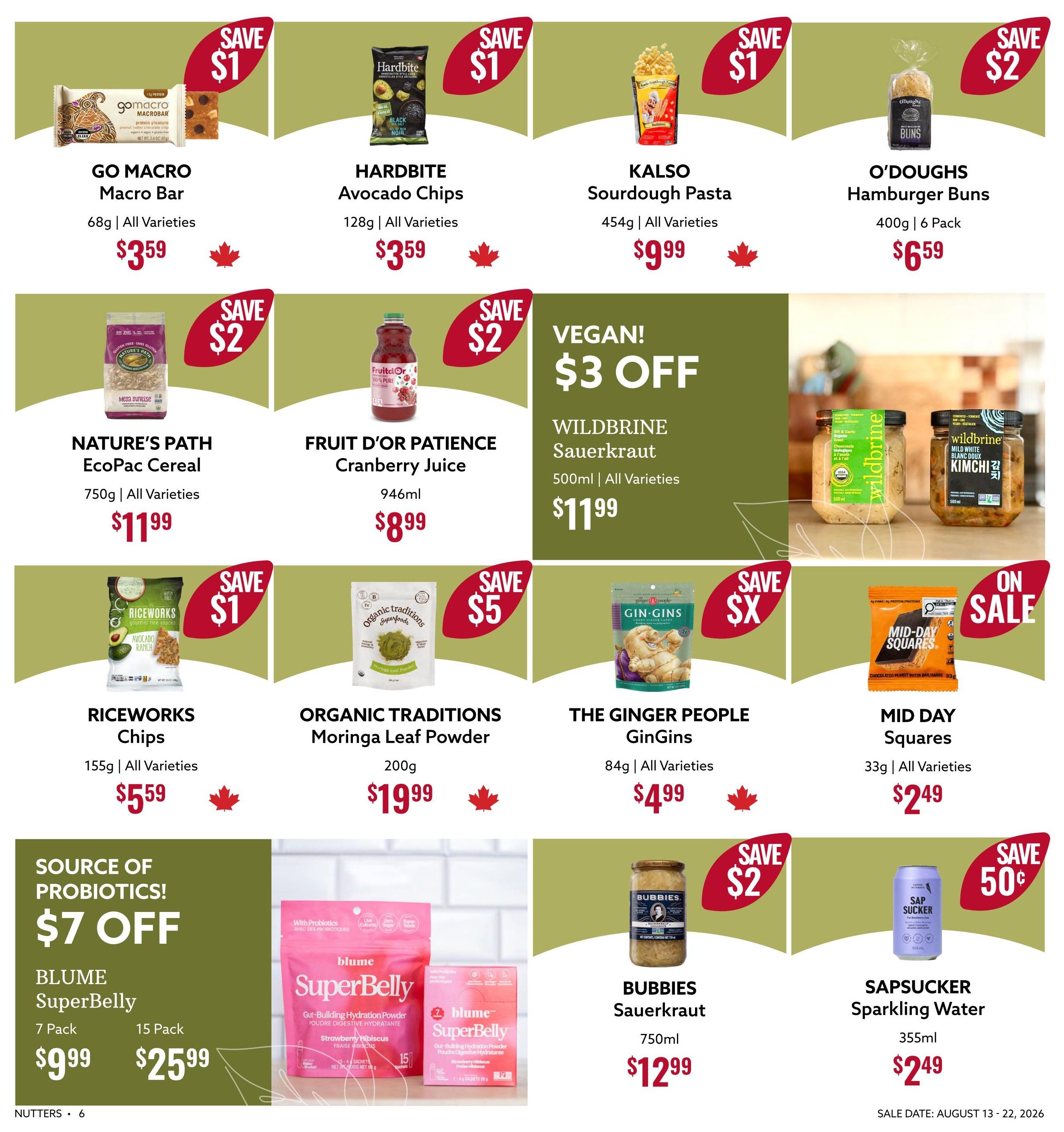Nutters Everyday Naturals Flyer August 13 to 22