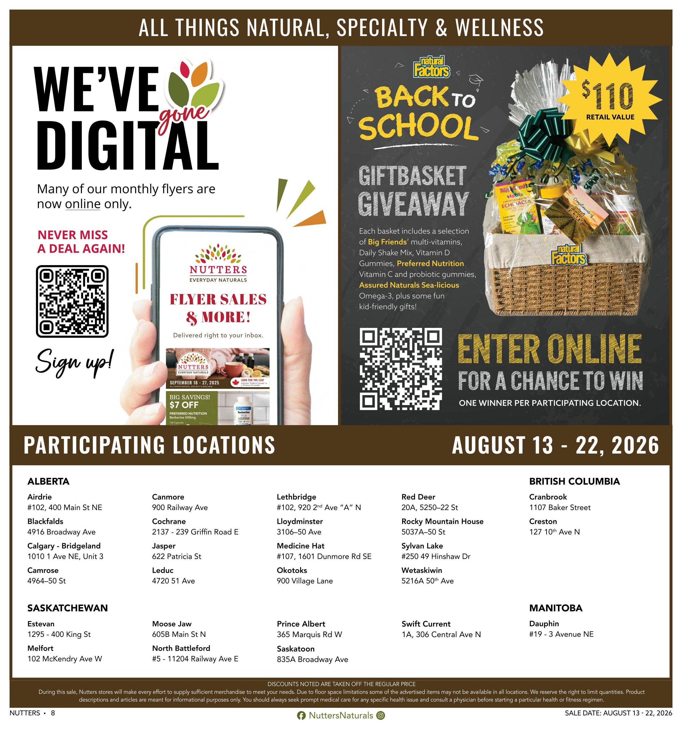 Nutters Everyday Naturals Flyer August 13 to 22