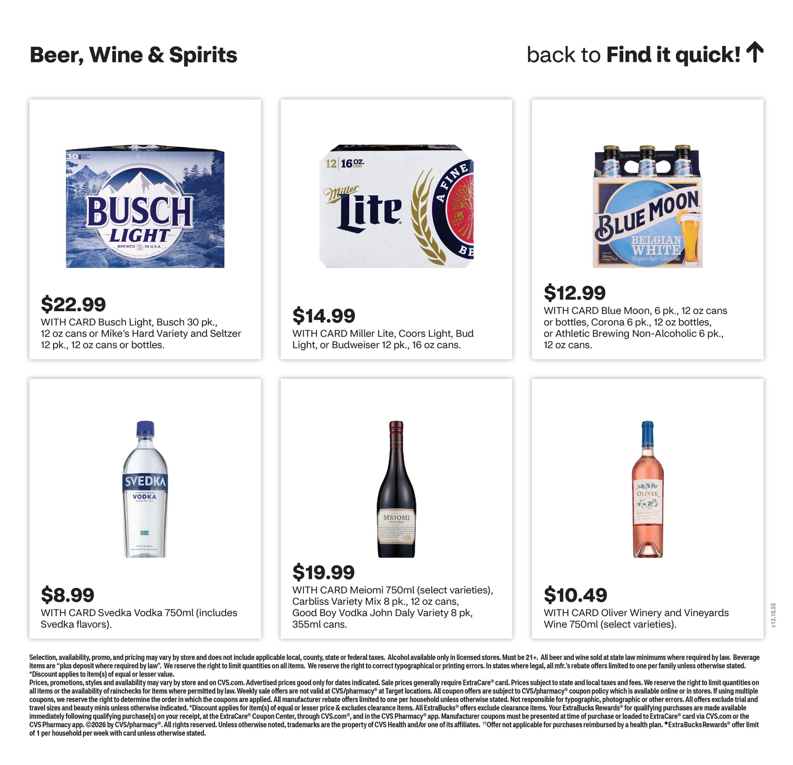 CVS Pharmacy (Spencer–Camby Area, IN) Weekly Ad August 16 - 22, 2026