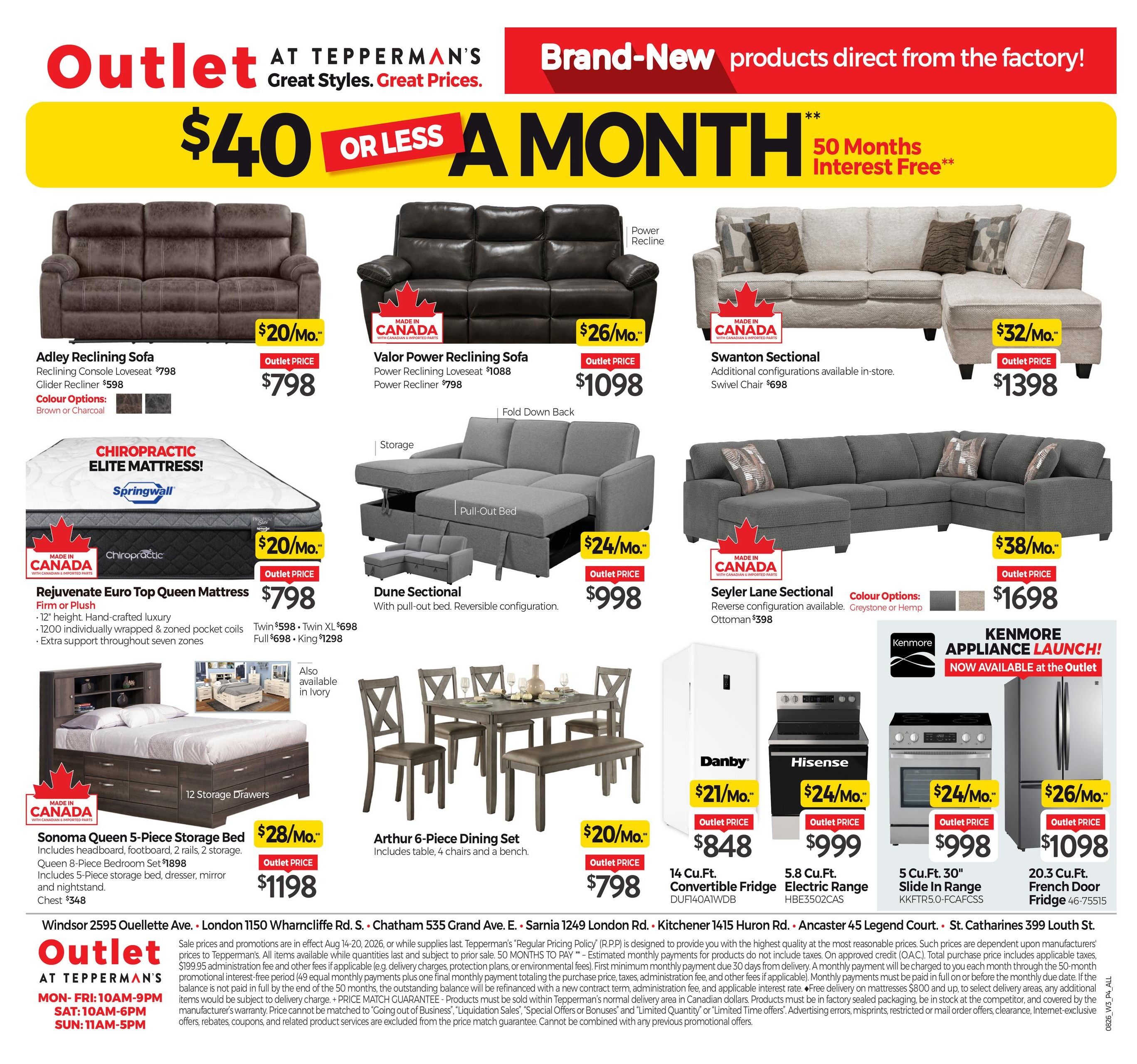 Tepperman's Flyer August 14 to 20