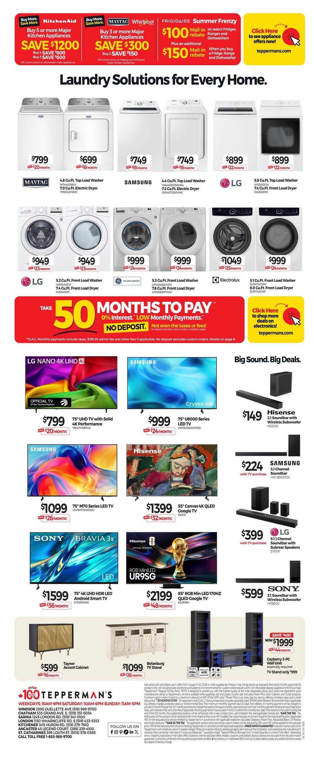 Tepperman's Flyer August 14 to 20