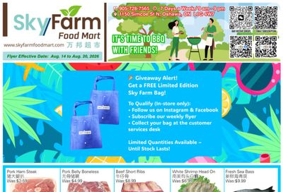 SkyFarm Food Mart Flyer August 14 to 20