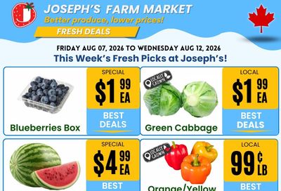 Joseph's Farm Market Flyer August 14 to 19