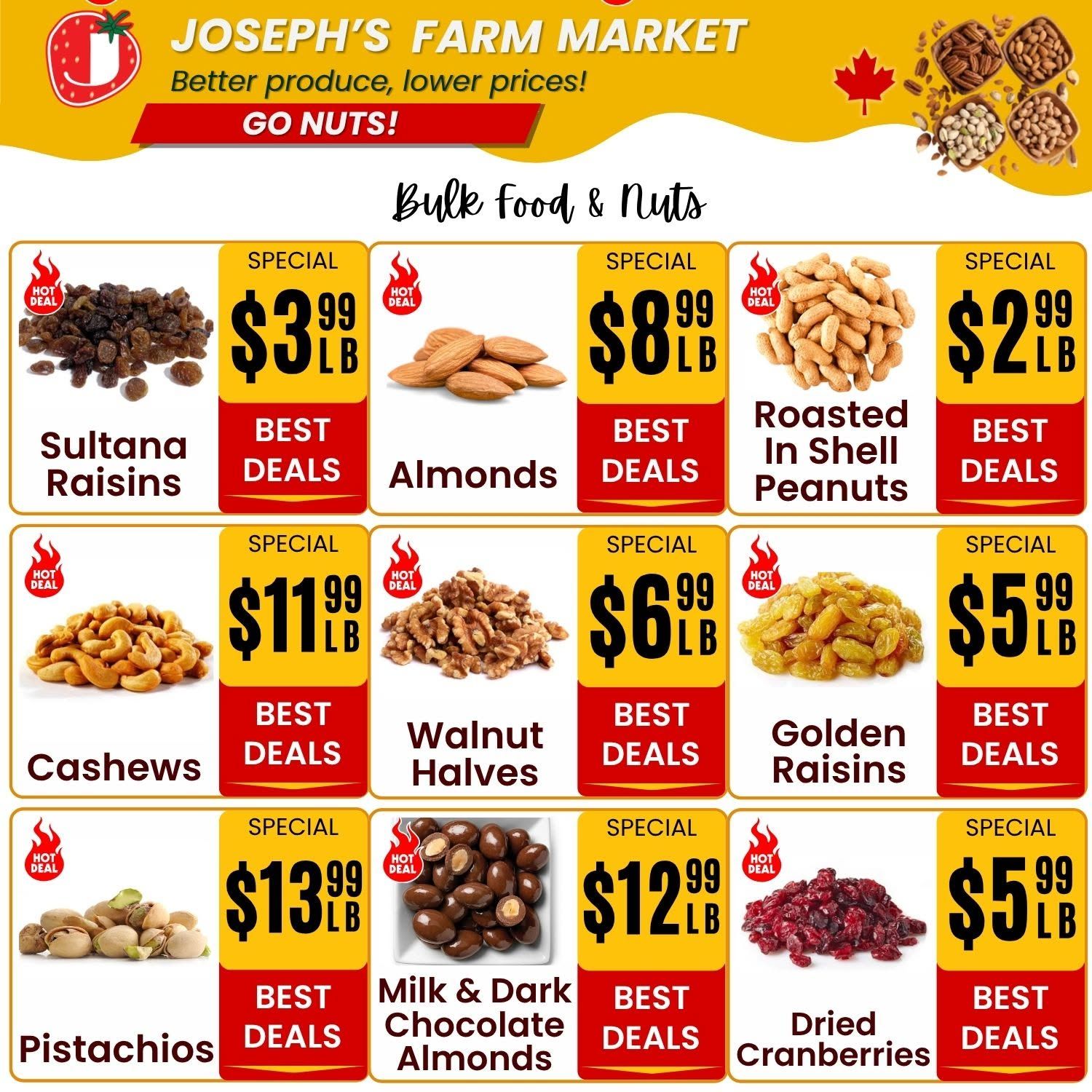 Joseph's Farm Market Flyer August 14 to 19