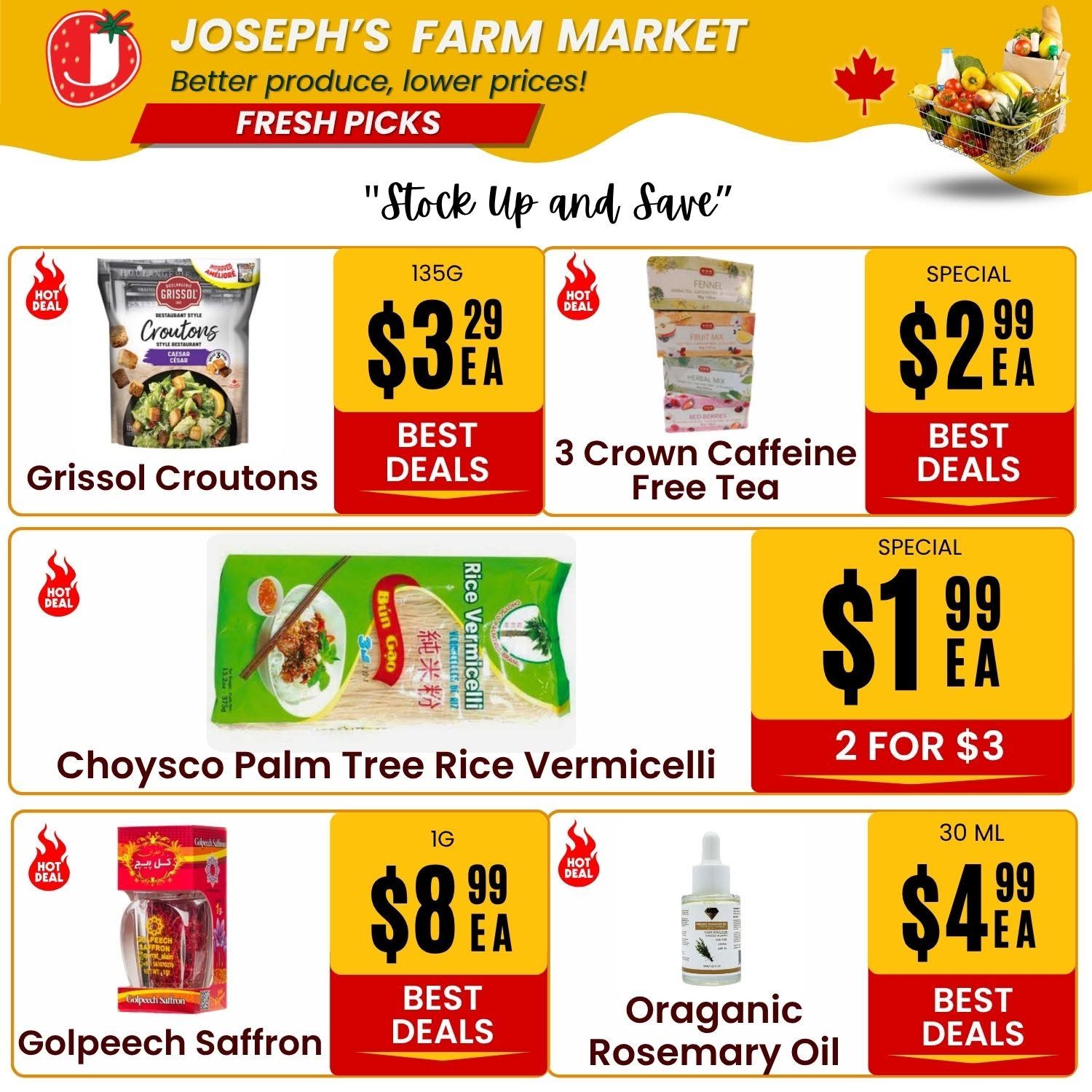 Joseph's Farm Market Flyer August 14 to 19