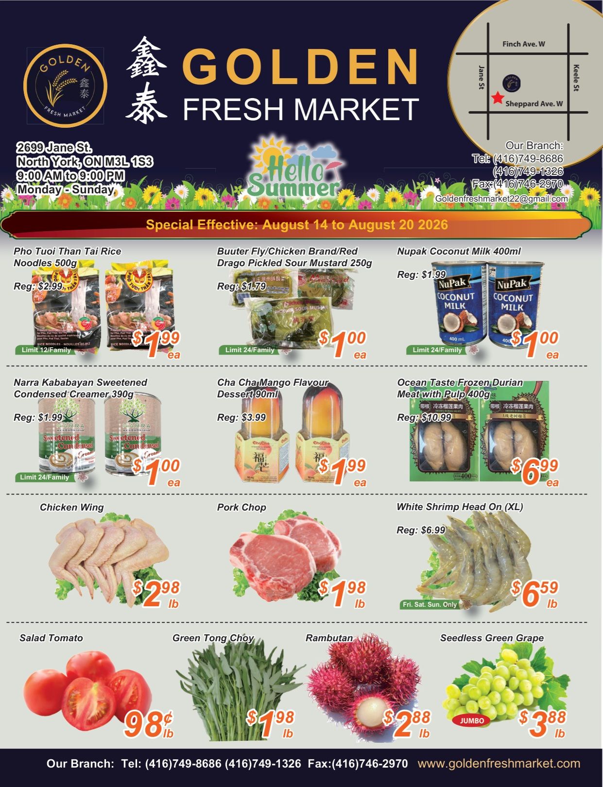 Golden Fresh Market Flyer August 14 to 20