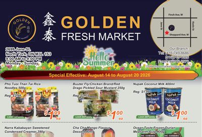 Golden Fresh Market Flyer August 14 to 20
