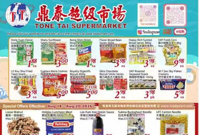 Tone Tai Supermarket Flyer August 14 to 20