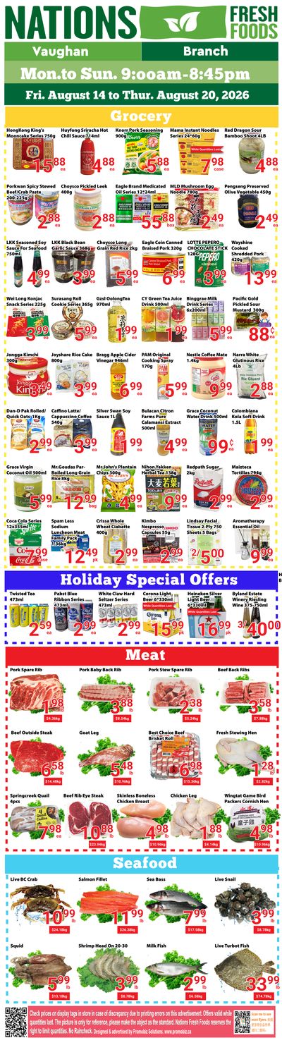Nations Fresh Foods (Vaughan) Flyer August 14 to 20