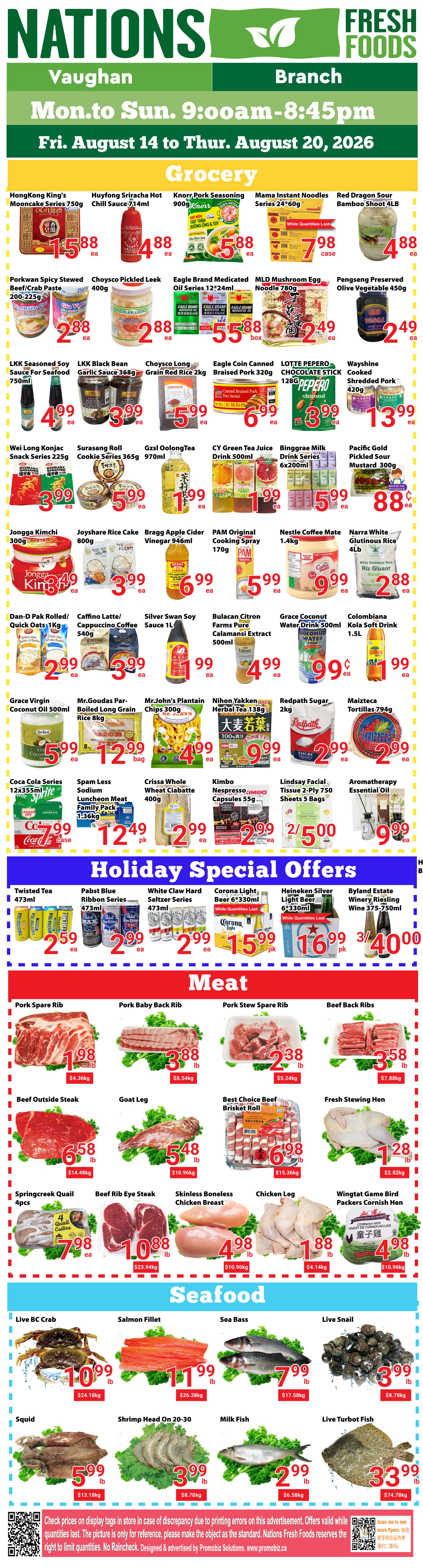 Nations Fresh Foods (Vaughan) Flyer August 14 to 20