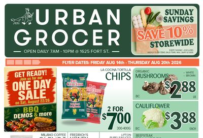 Urban Grocer Flyer August 14 to 20