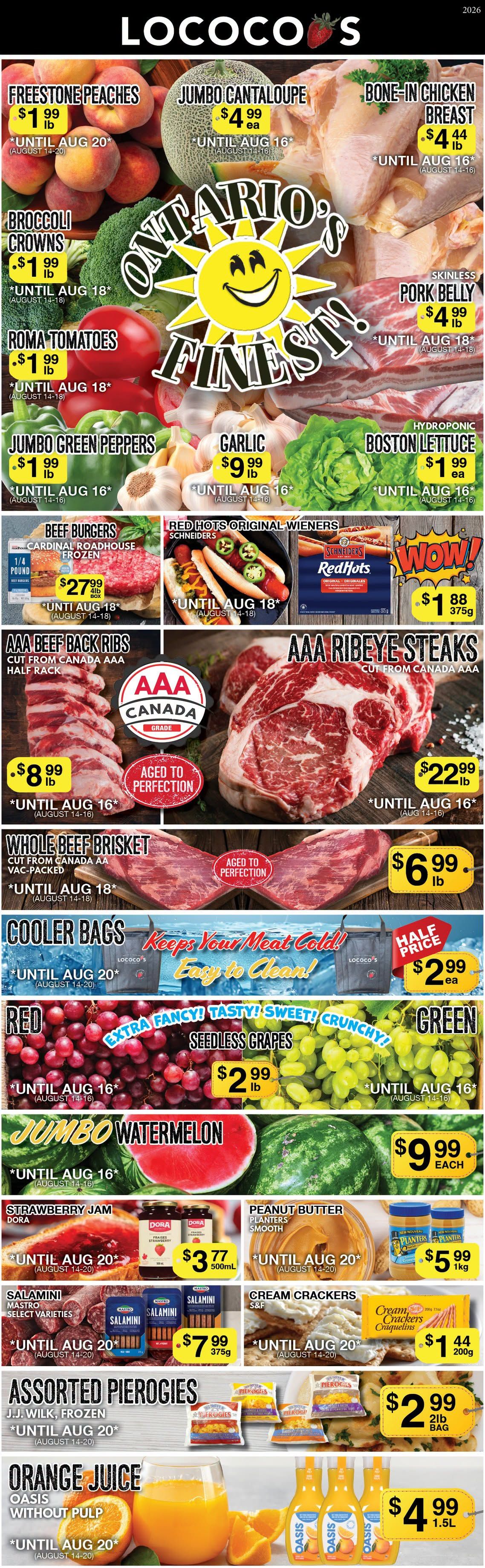 Lococo's Flyer August 14 to 20