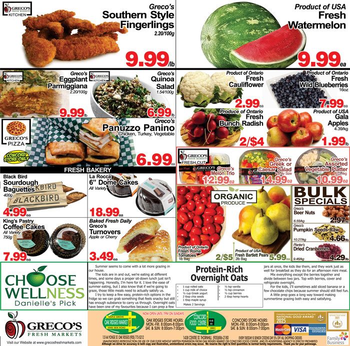 Greco's Fresh Market Flyer August 14 to 20