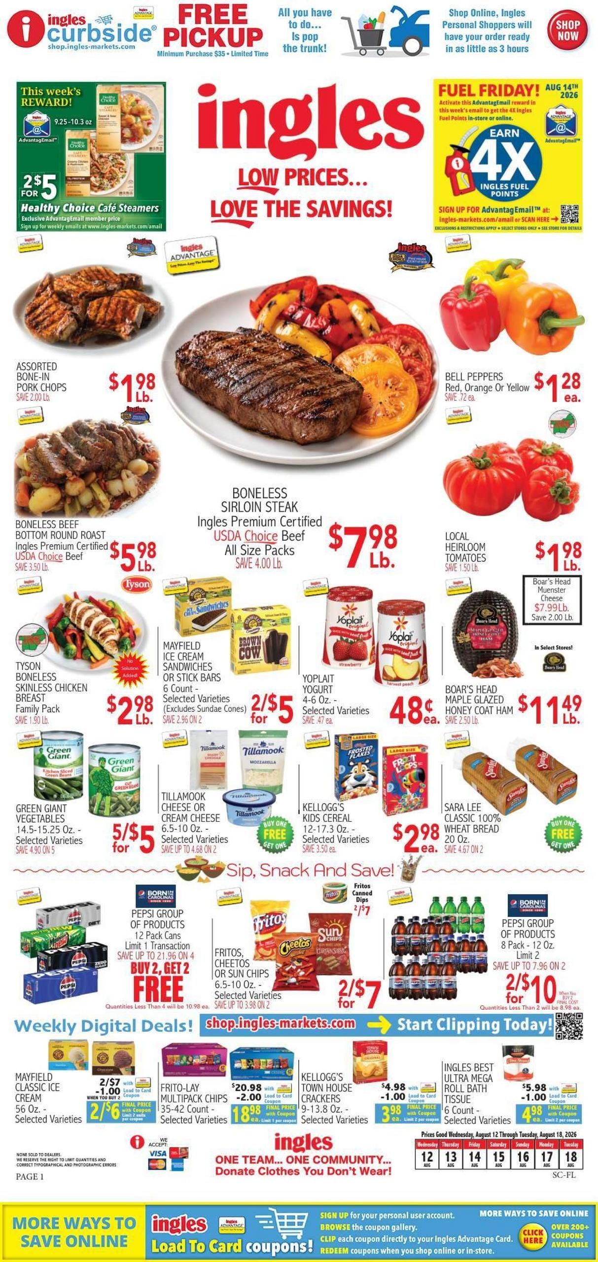 Ingles Markets (Simpsonville Area, SC) Weekly Ad August 12 - 18, 2026