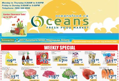 Oceans Fresh Food Market (Mississauga) Flyer August 14 to 20