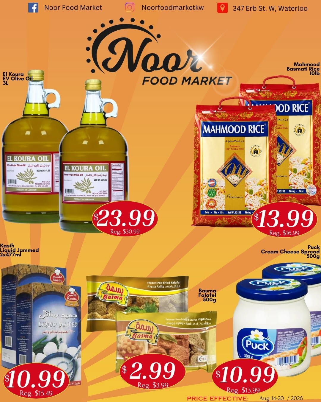 Noor Food Market Flyer August 14 to 20