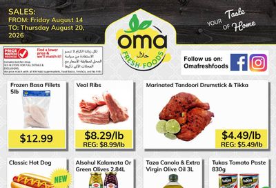 Oma Fresh Foods Flyer August 14 to 20