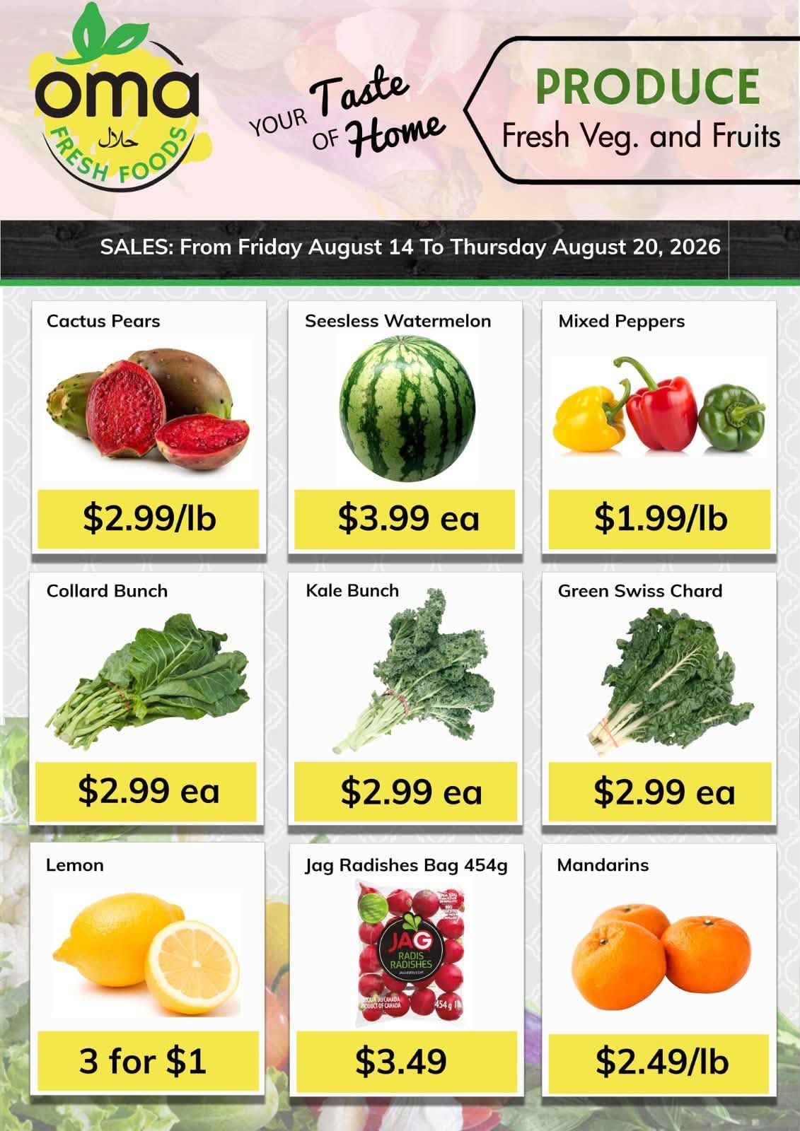 Oma Fresh Foods Flyer August 14 to 20