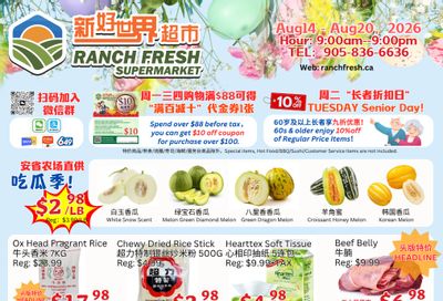 Ranch Fresh Supermarket Flyer August 14 to 20