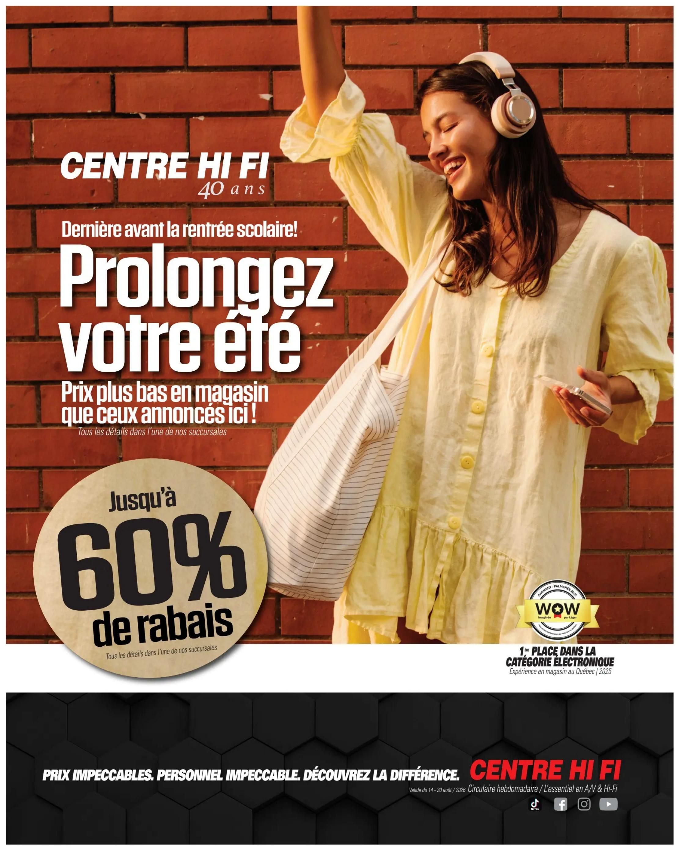 Centre Hi-Fi Flyer August 14 to 20