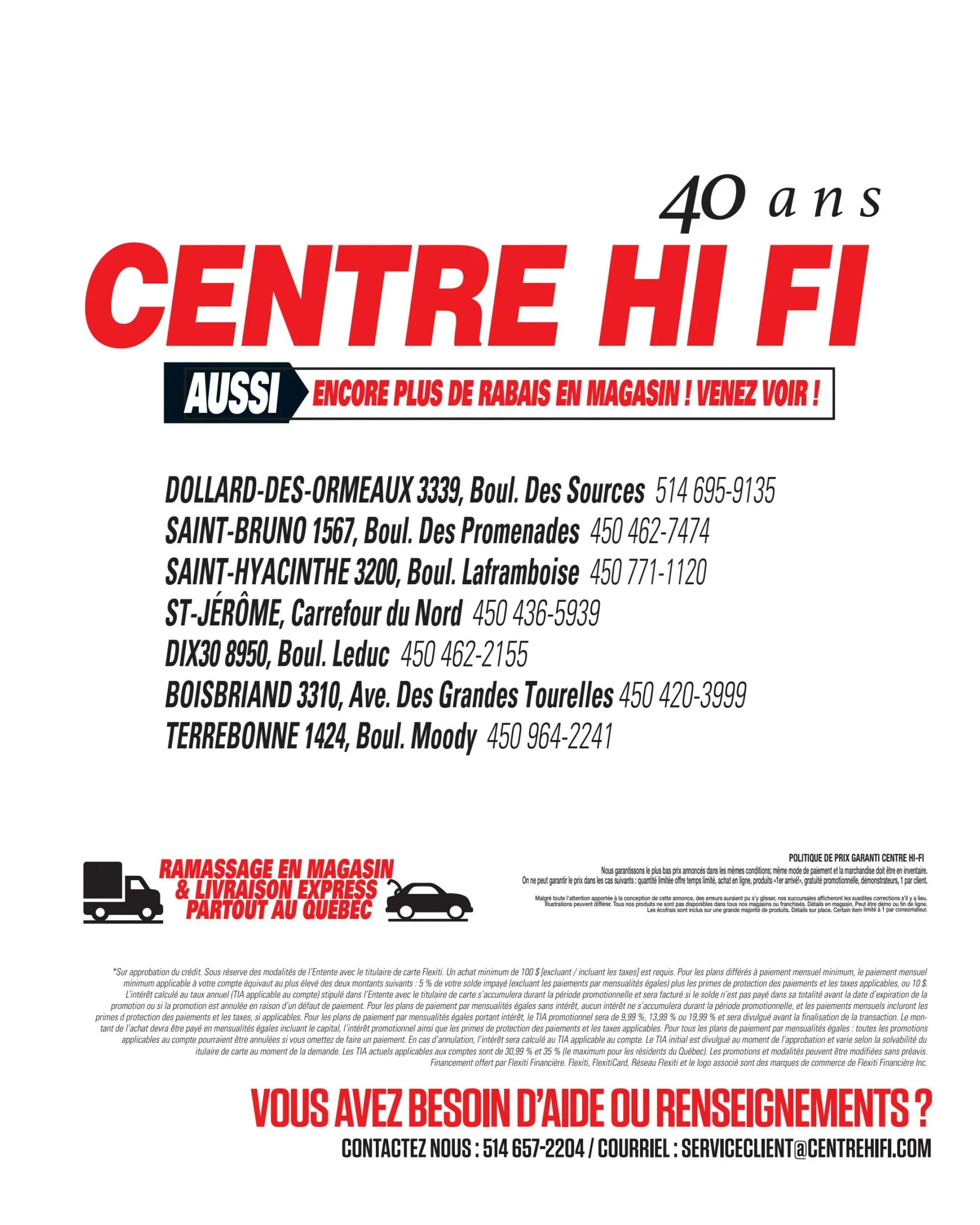 Centre Hi-Fi Flyer August 14 to 20