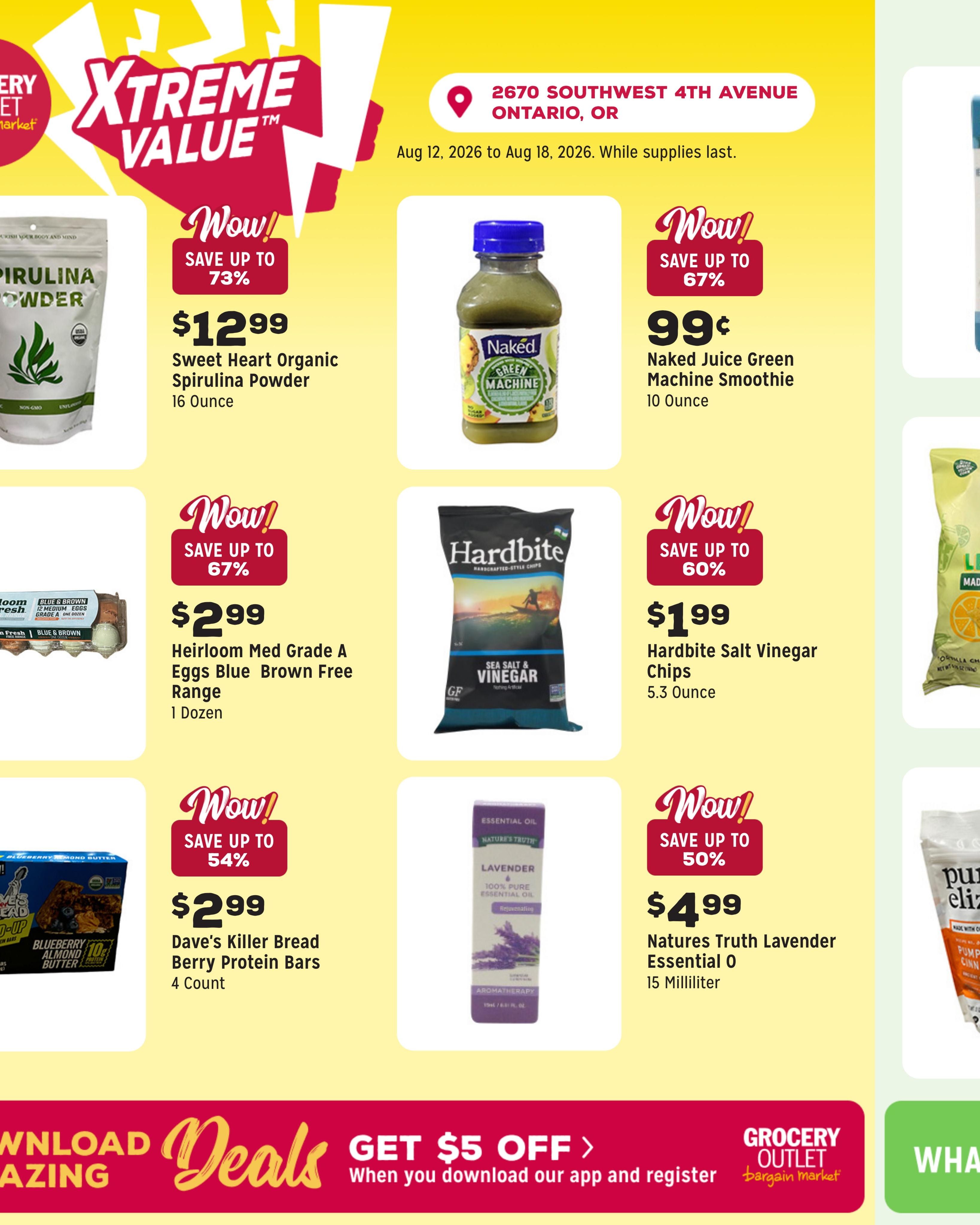 Grocery Outlet (Ontario Area, OR) Weekly Ad August 12 - 18, 2026