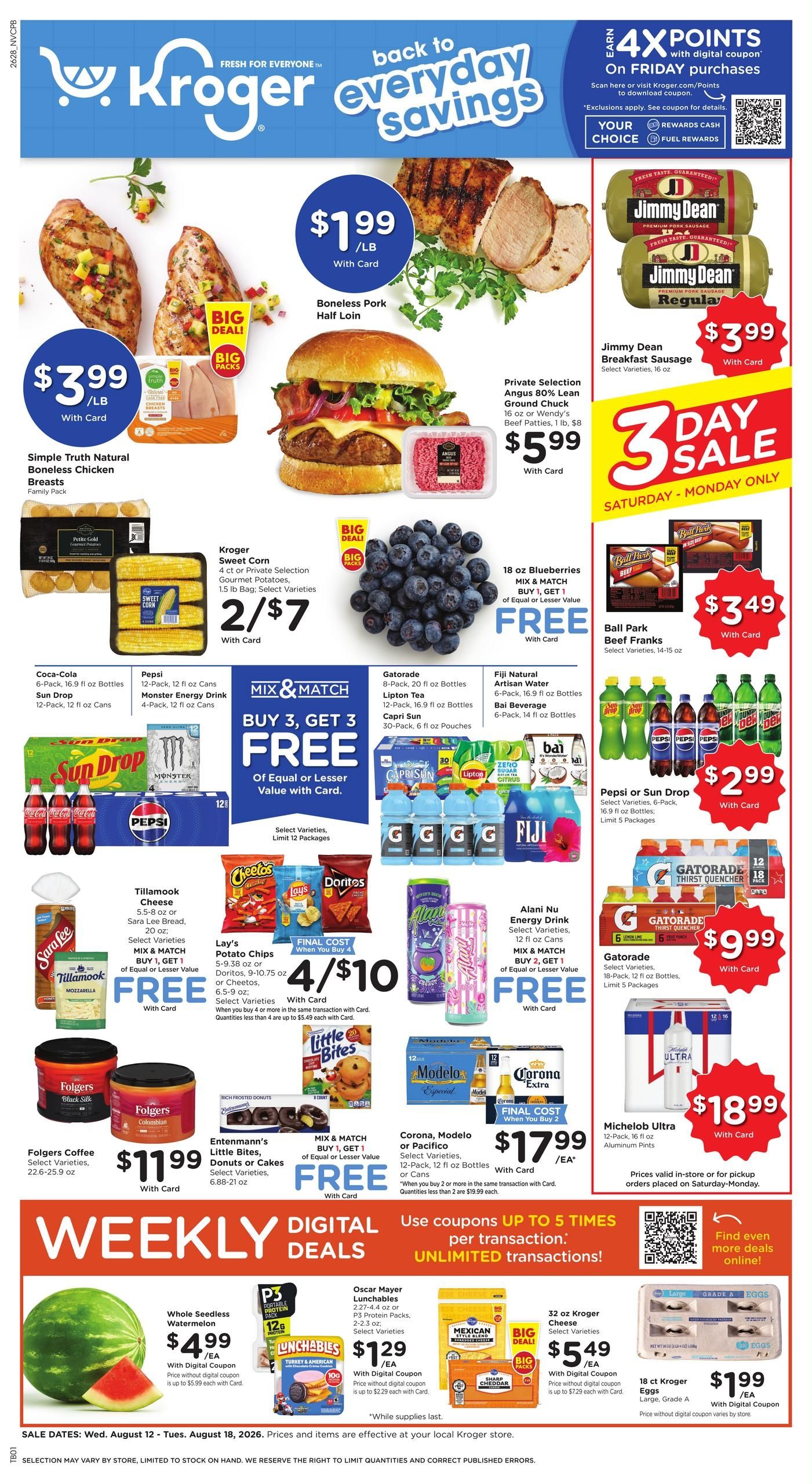 Kroger (Hendersonville–Rockvale Area, TN) Weekly Ad August 12 - 18, 2026