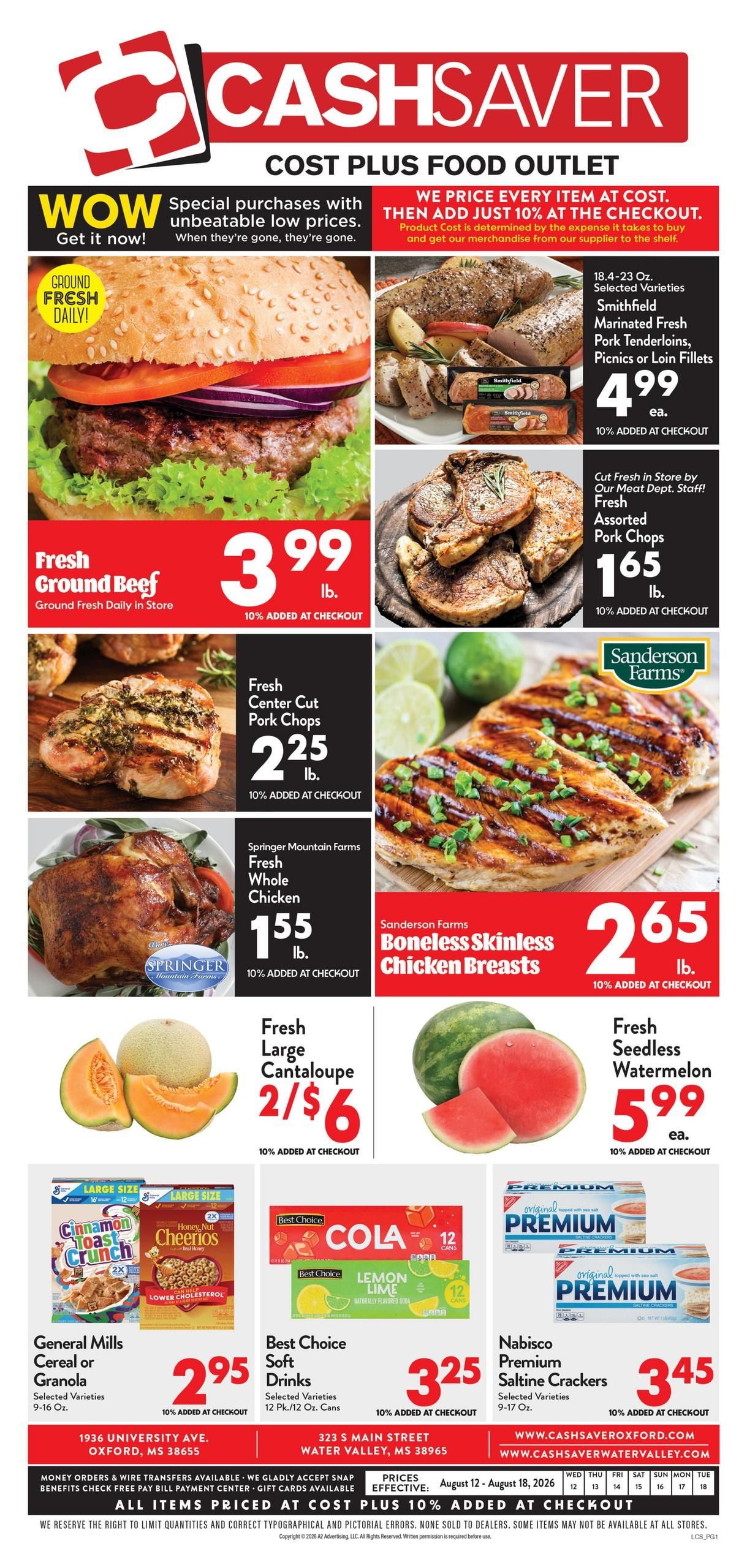 Larson's Cash Saver (Holly Springs–Batesville Area, MS) Weekly Ad August 12 - 18, 2026