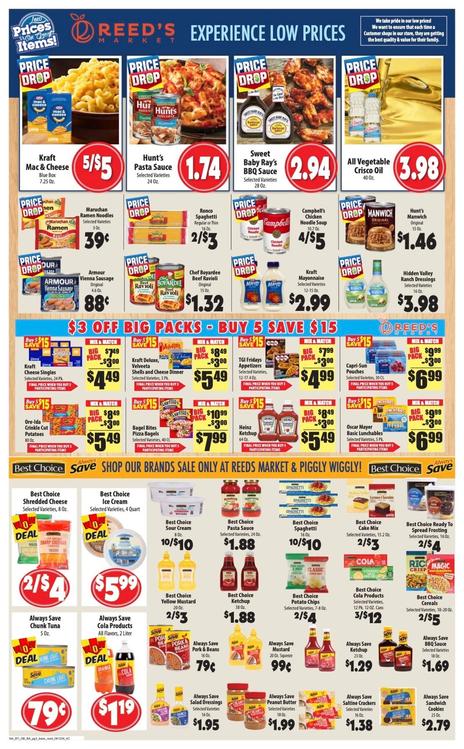 Reed's Piggly Wiggly (saveatthepig) Weekly Ad August 12 - 18, 2026