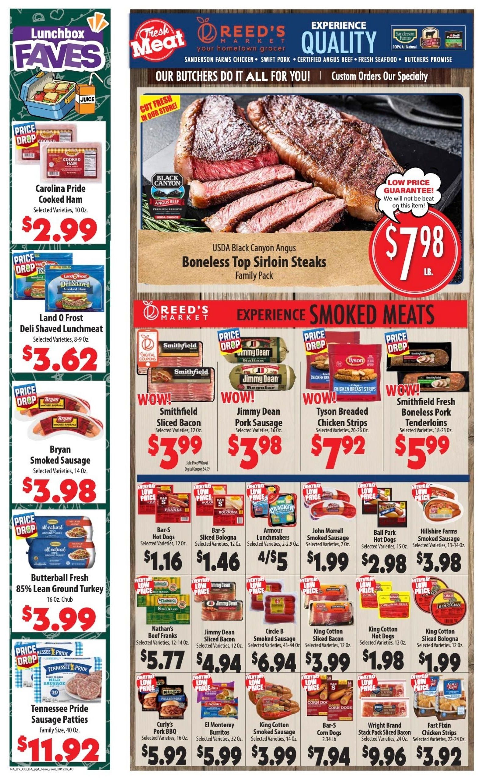 Reed's Piggly Wiggly (saveatthepig) Weekly Ad August 12 - 18, 2026