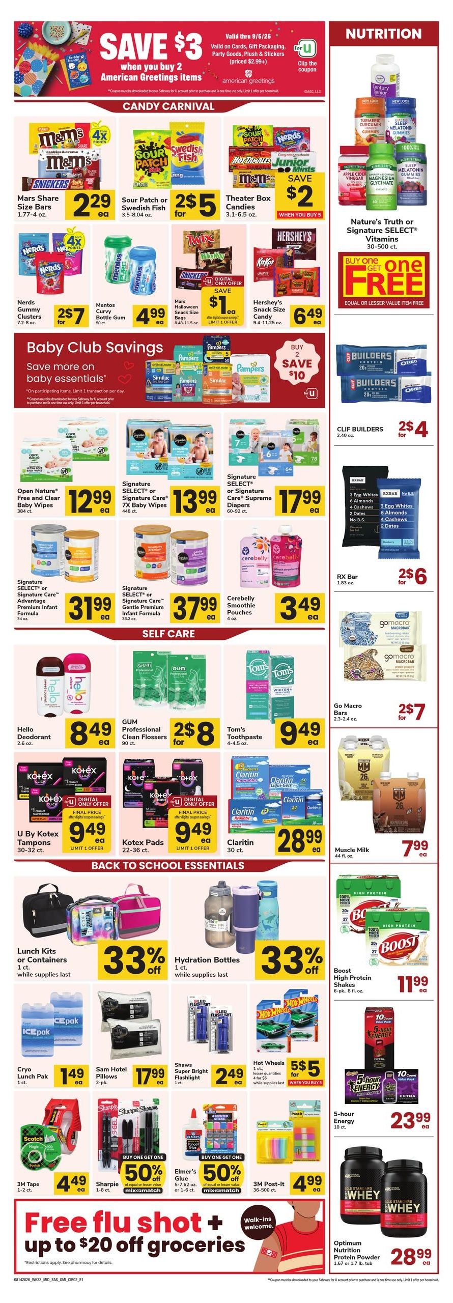 Safeway (DC, DE, MD, PA, VA, WV) Health, Home & Beauty Weekly Ad August 14 - 27, 2026