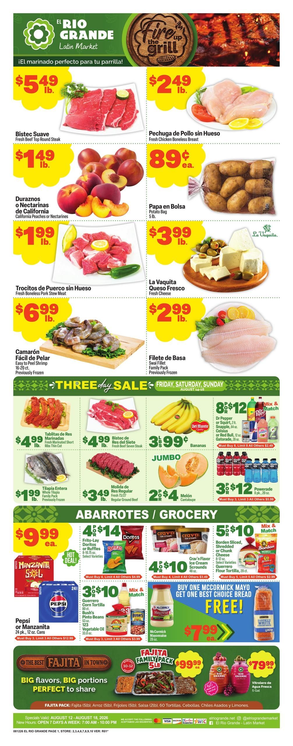 El Rio Grande Weekly Ad August 14 - 18, 2026