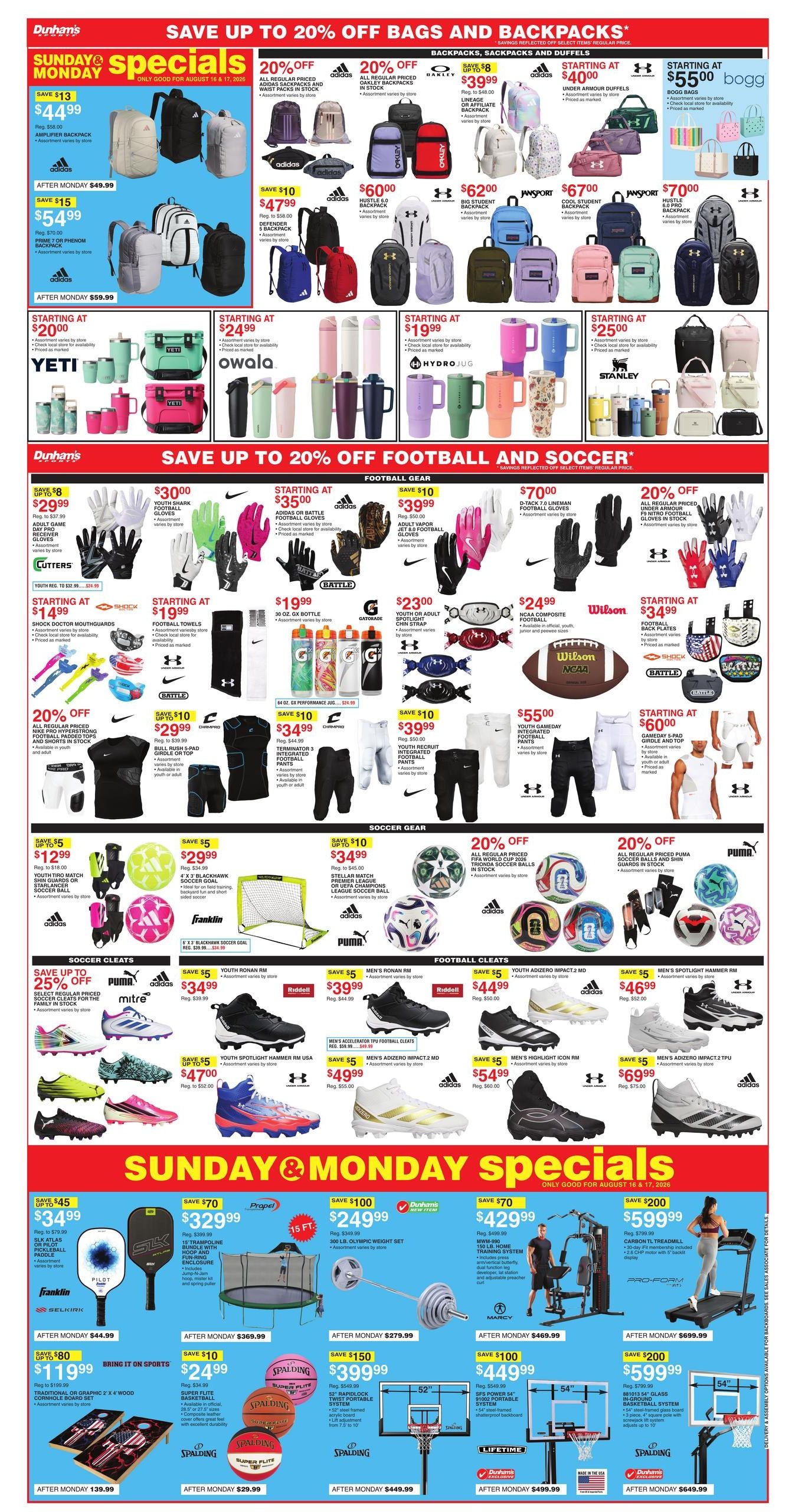 Dunham's Sports (Lincoln Area, KS) Weekly Ad August 15 - 20, 2026
