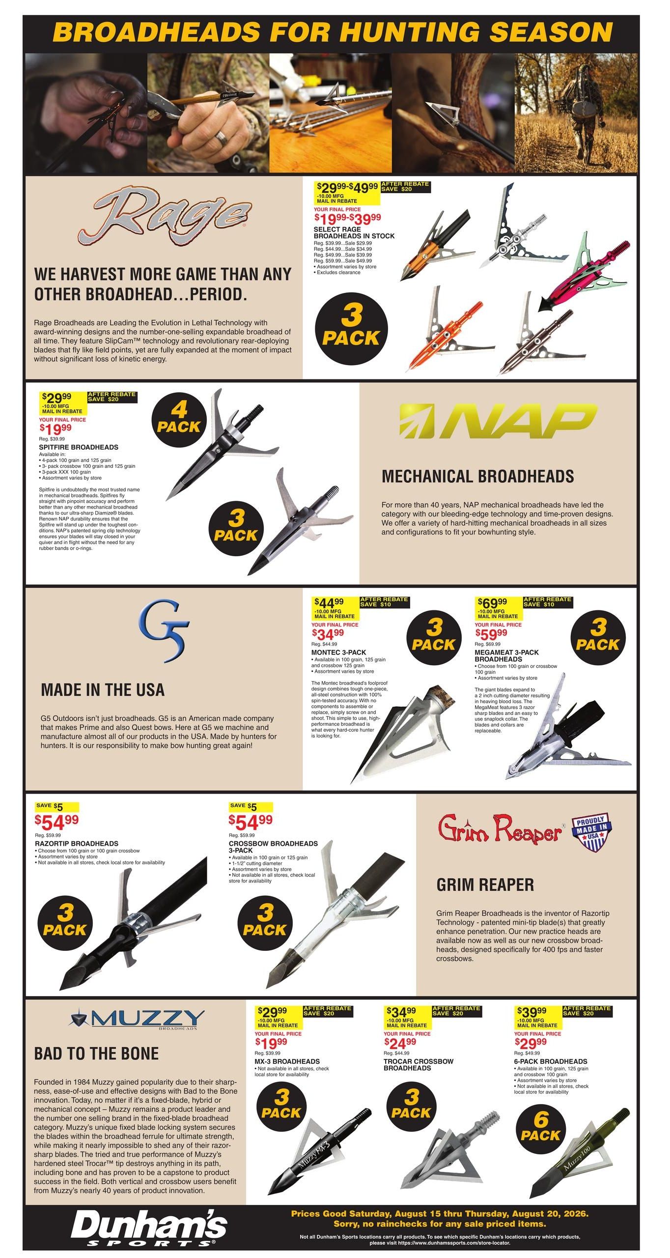 Dunham's Sports (Lincoln Area, KS) Weekly Ad August 15 - 20, 2026