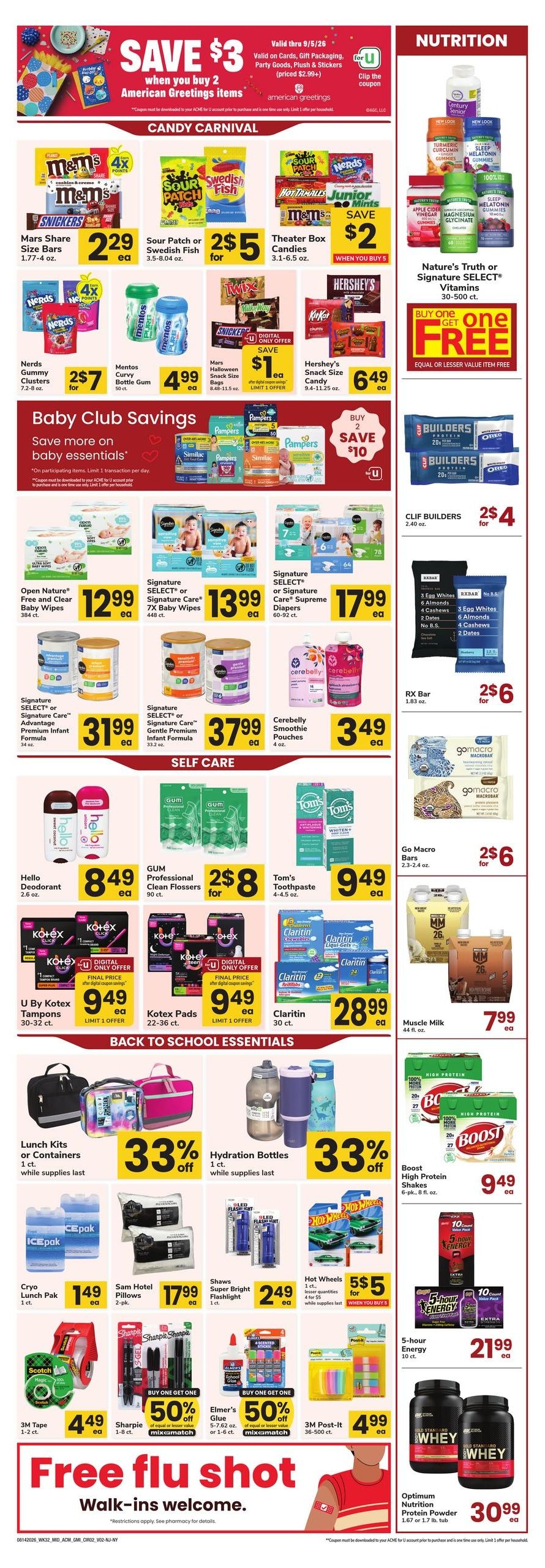 Acme Markets (Carle Place–Yonkers Area, CT–NY) Health, Home & Beauty Weekly Ad August 14 - 27, 2026