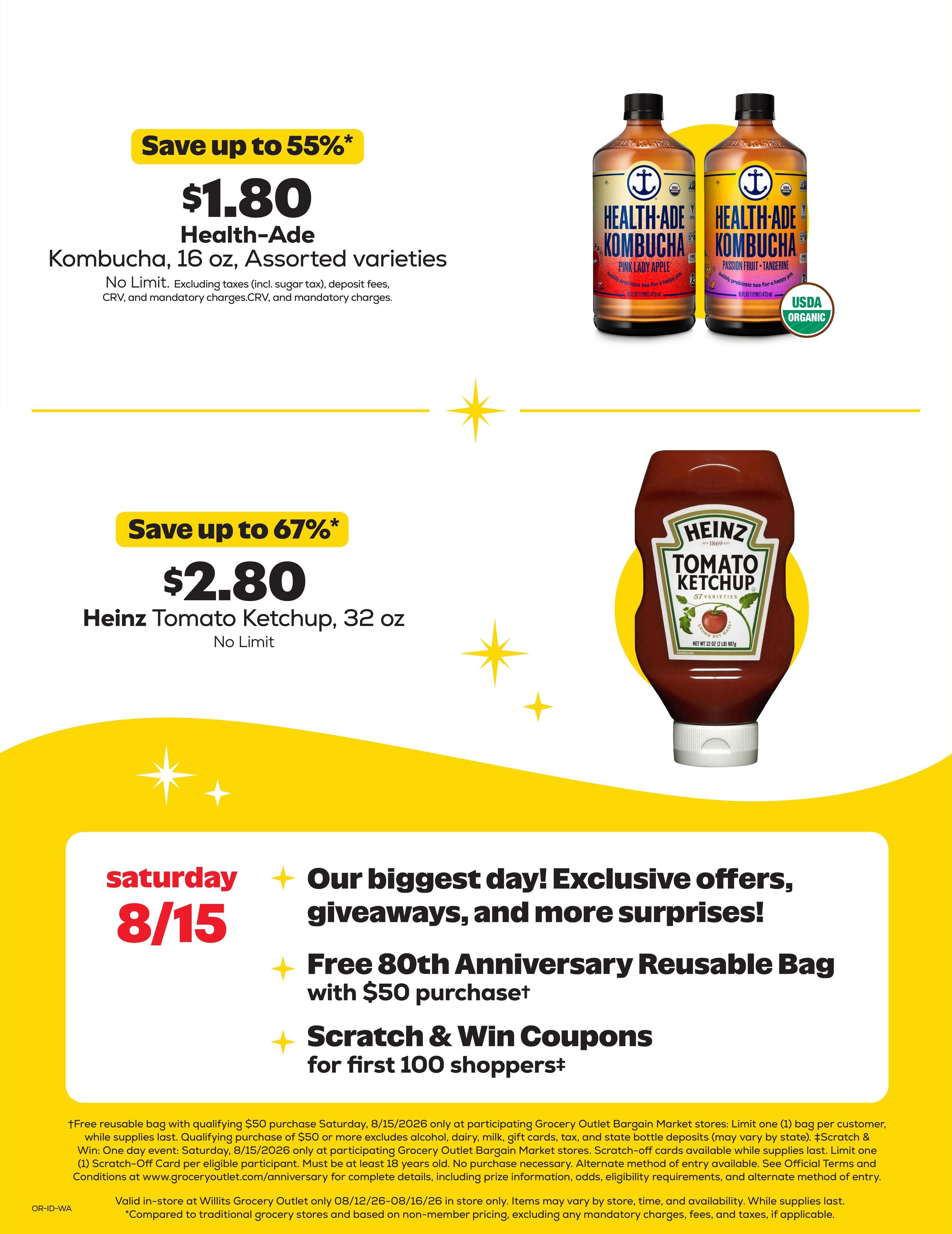 Grocery Outlet (Coos Bay Area, OR) Weekly Ad August 12 - 18, 2026