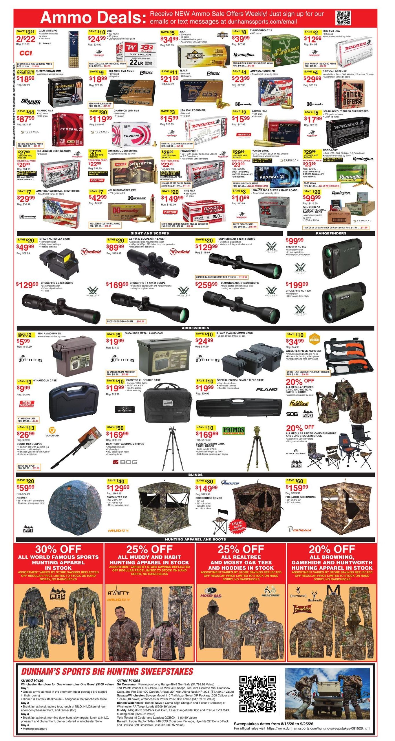 Dunham's Sports (Dayton Area, OH) Weekly Ad August 15 - 20, 2026