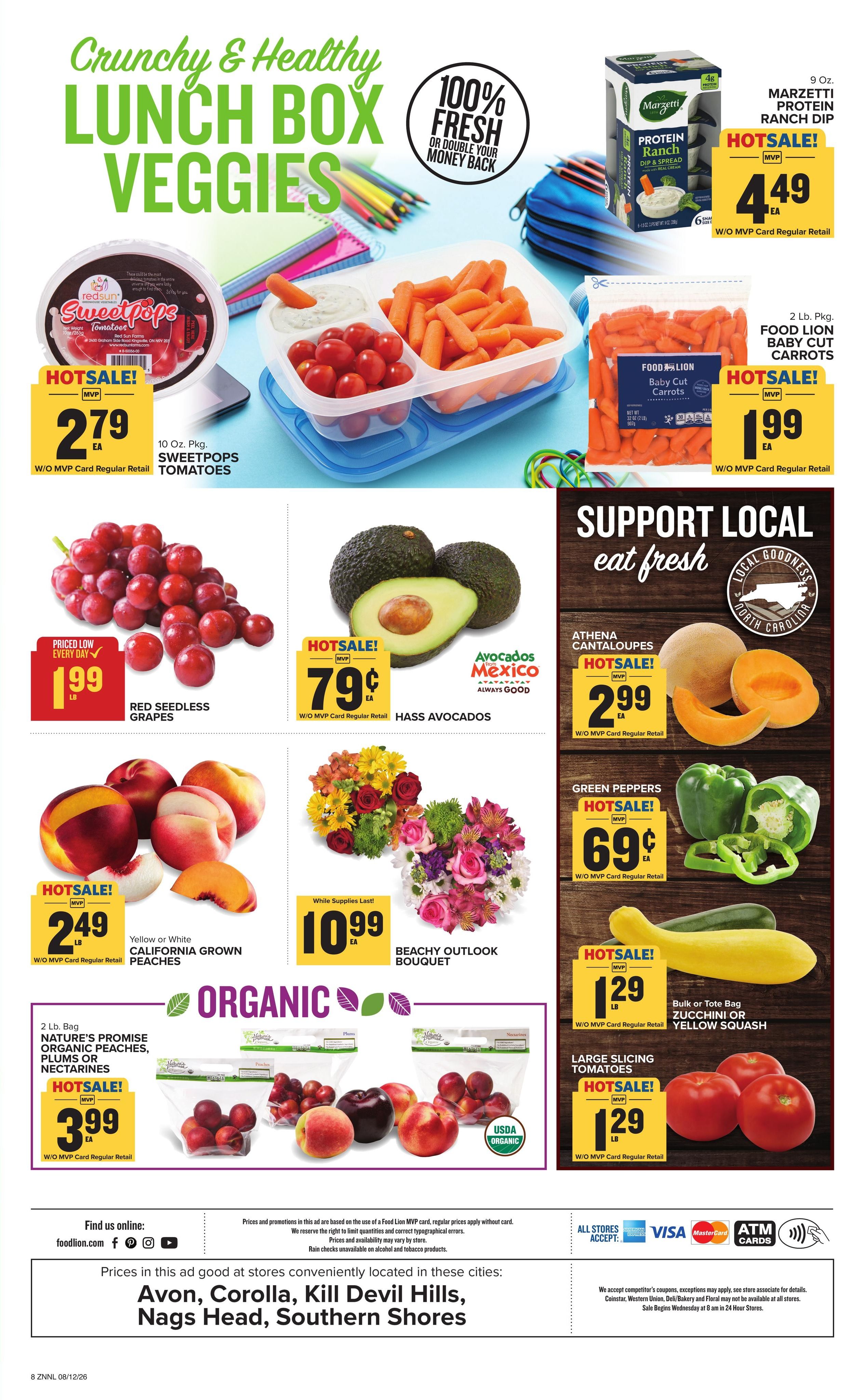Food Lion (Hatteras Area, NC) Weekly Ad August 12 - 18, 2026