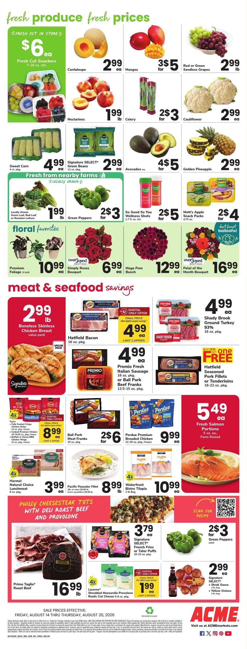 Acme Markets (Margate City Area, NJ) Weekly Ad August 14 - 20, 2026