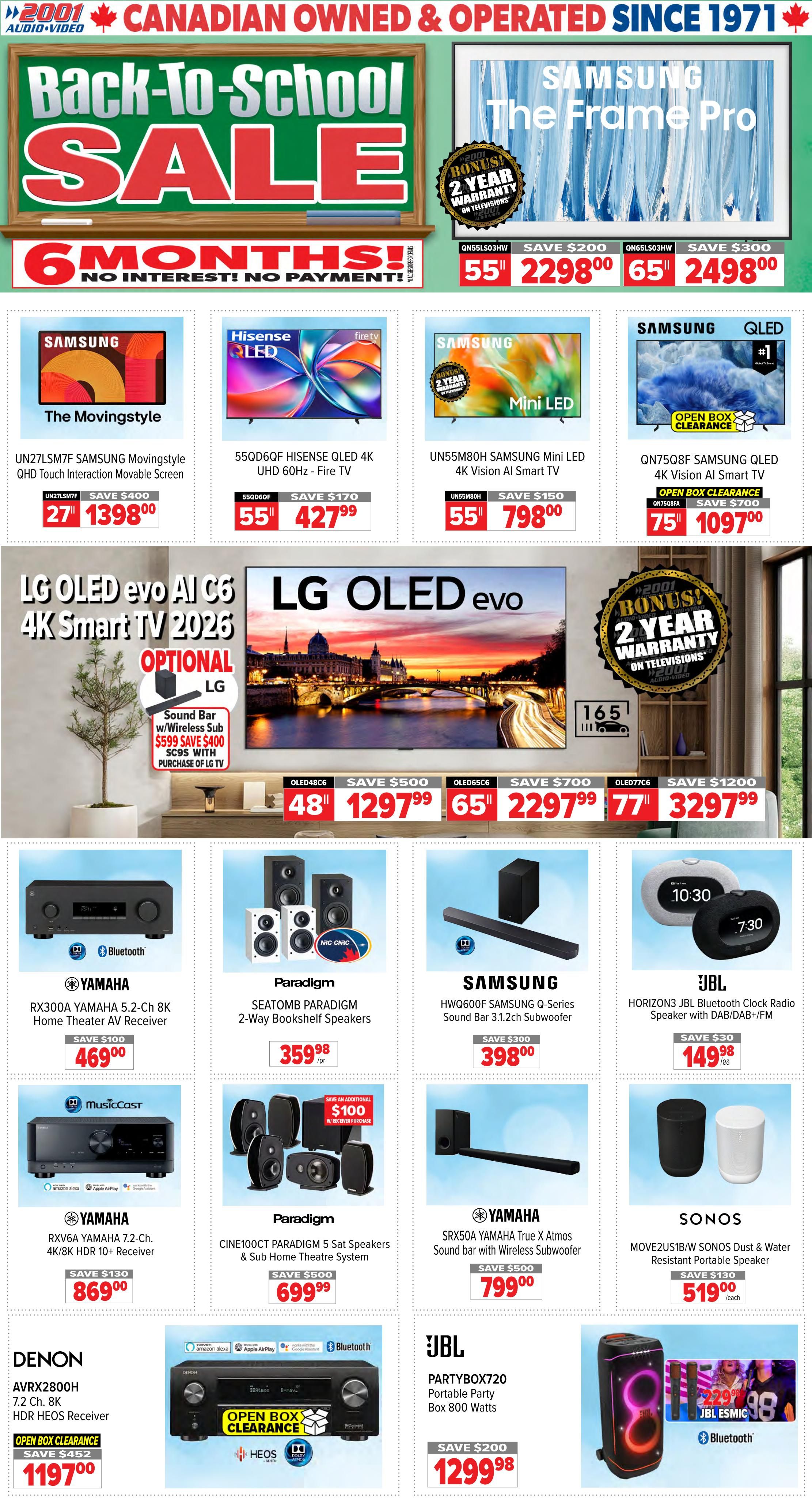 2001 Audio Video Flyer August 14 to 20 