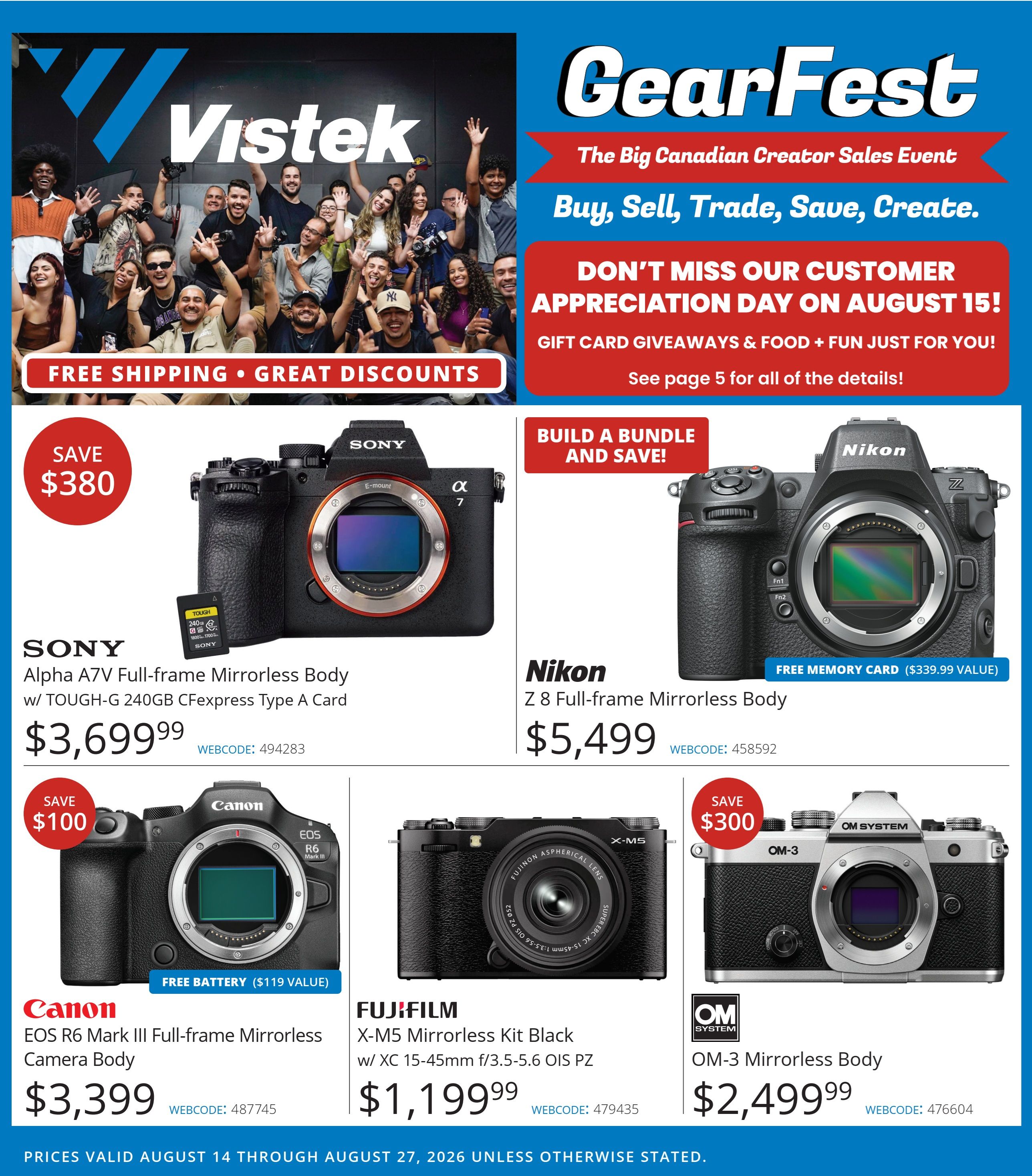 Vistek Flyer August 14 to 27