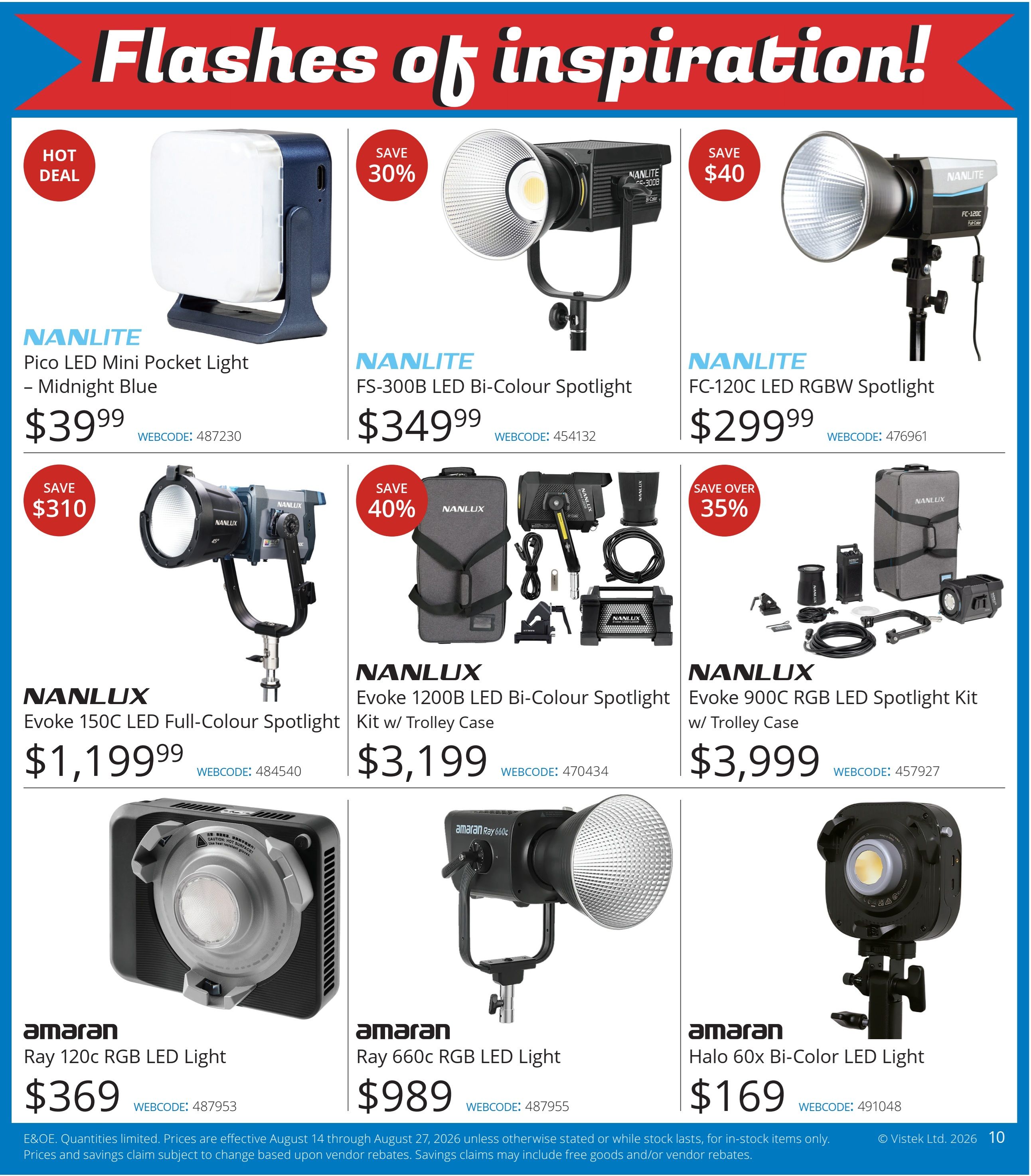 Vistek Flyer August 14 to 27