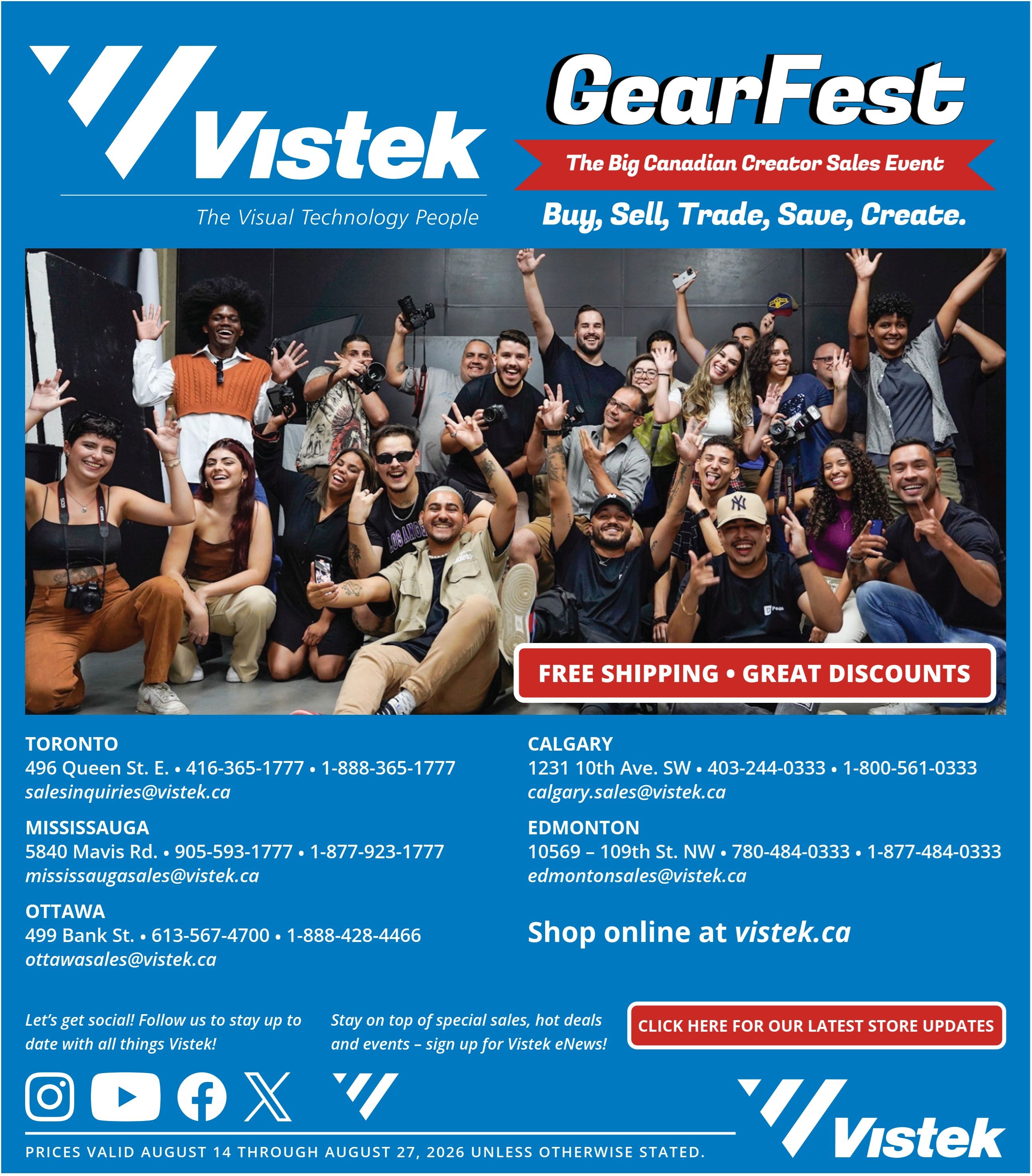 Vistek Flyer August 14 to 27