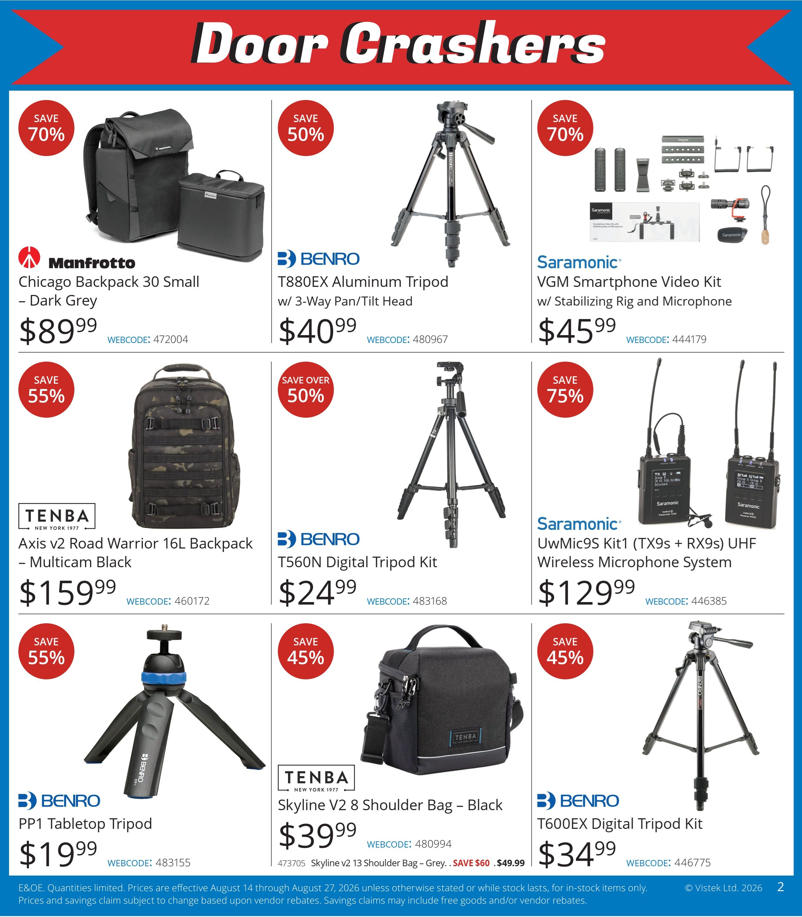 Vistek Flyer August 14 to 27