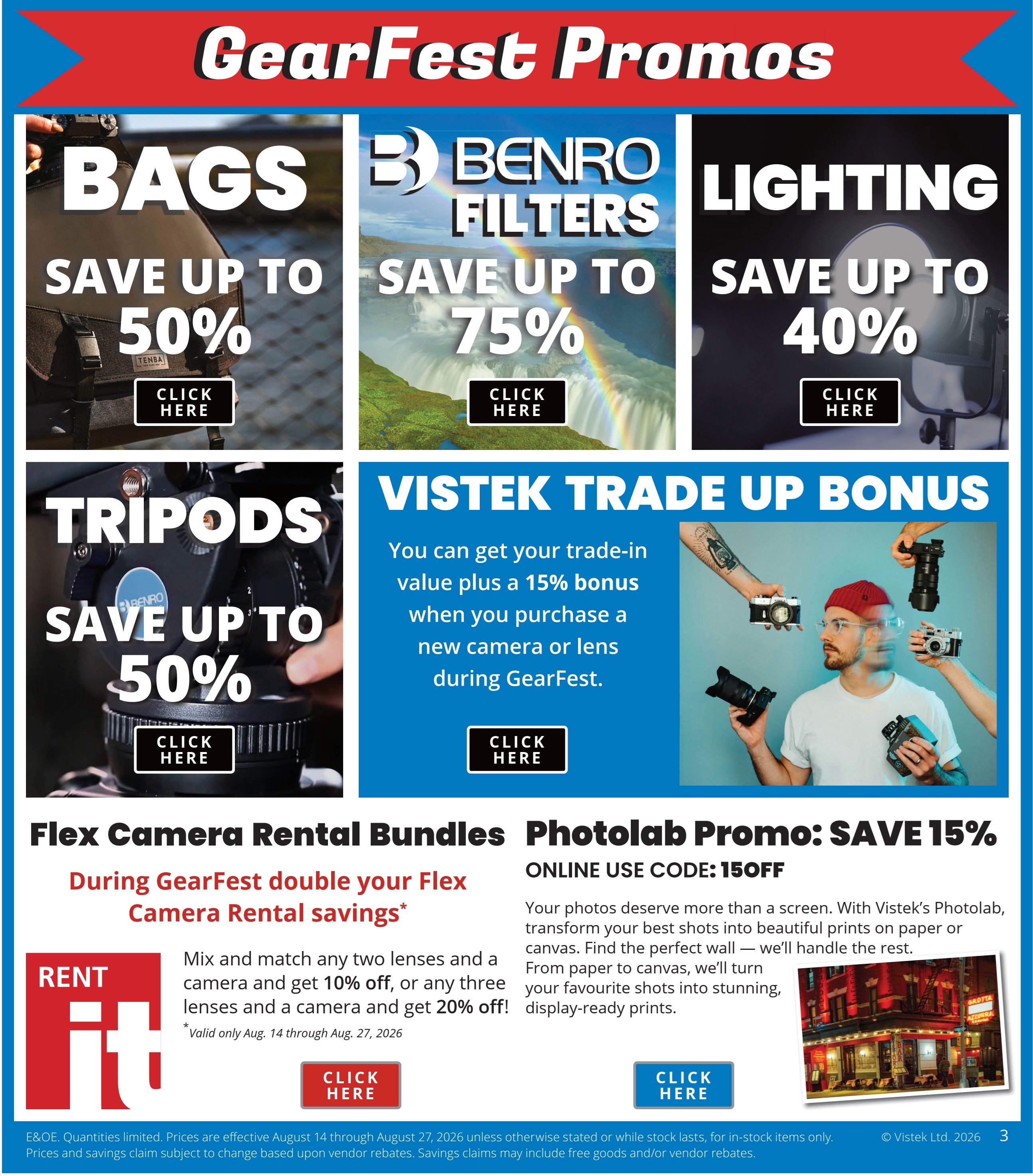 Vistek Flyer August 14 to 27