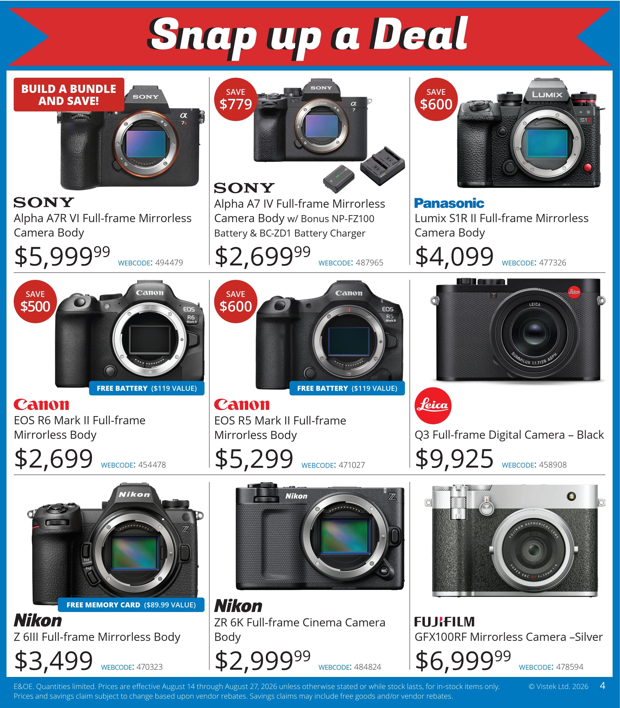 Vistek Flyer August 14 to 27