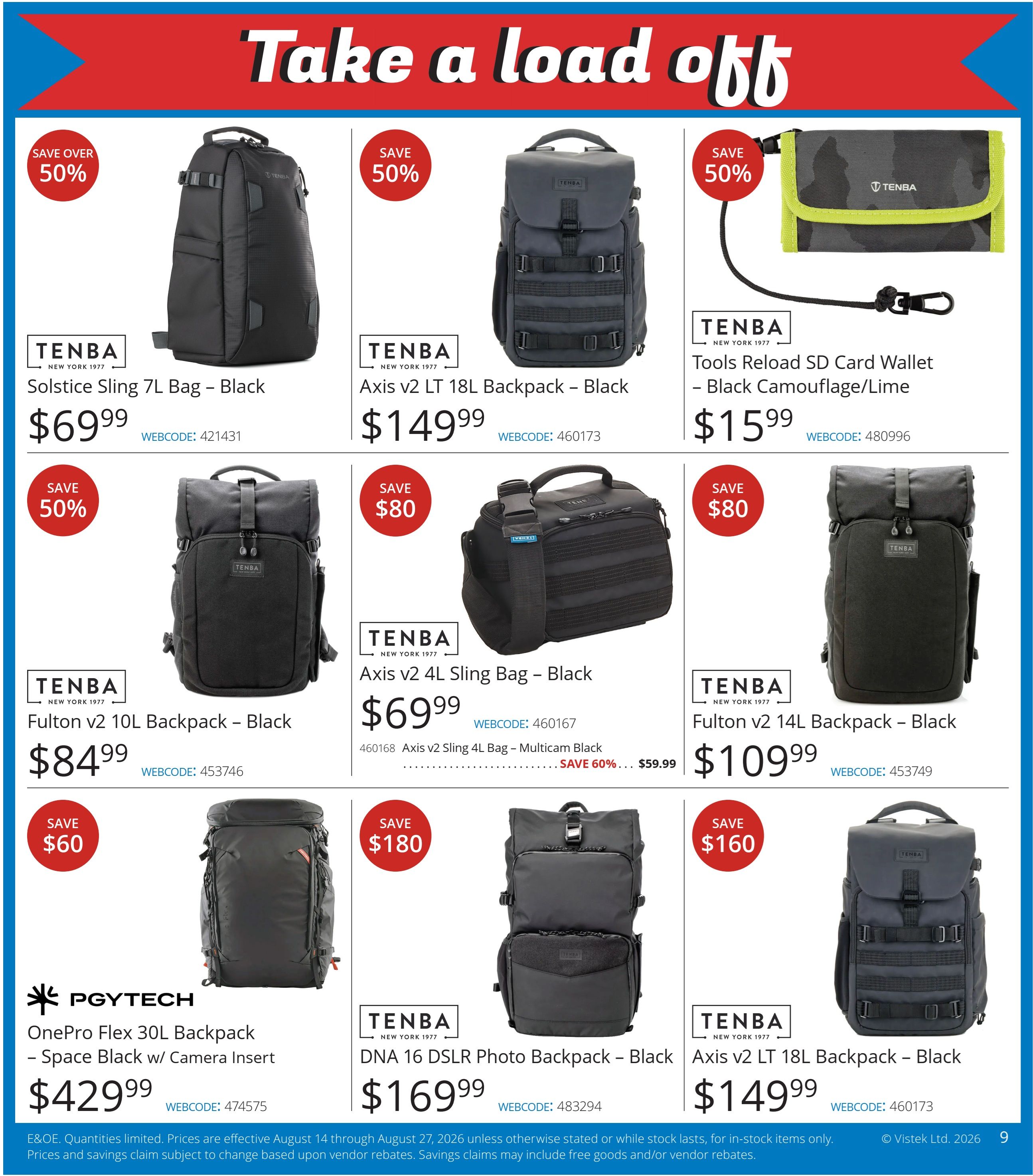 Vistek Flyer August 14 to 27
