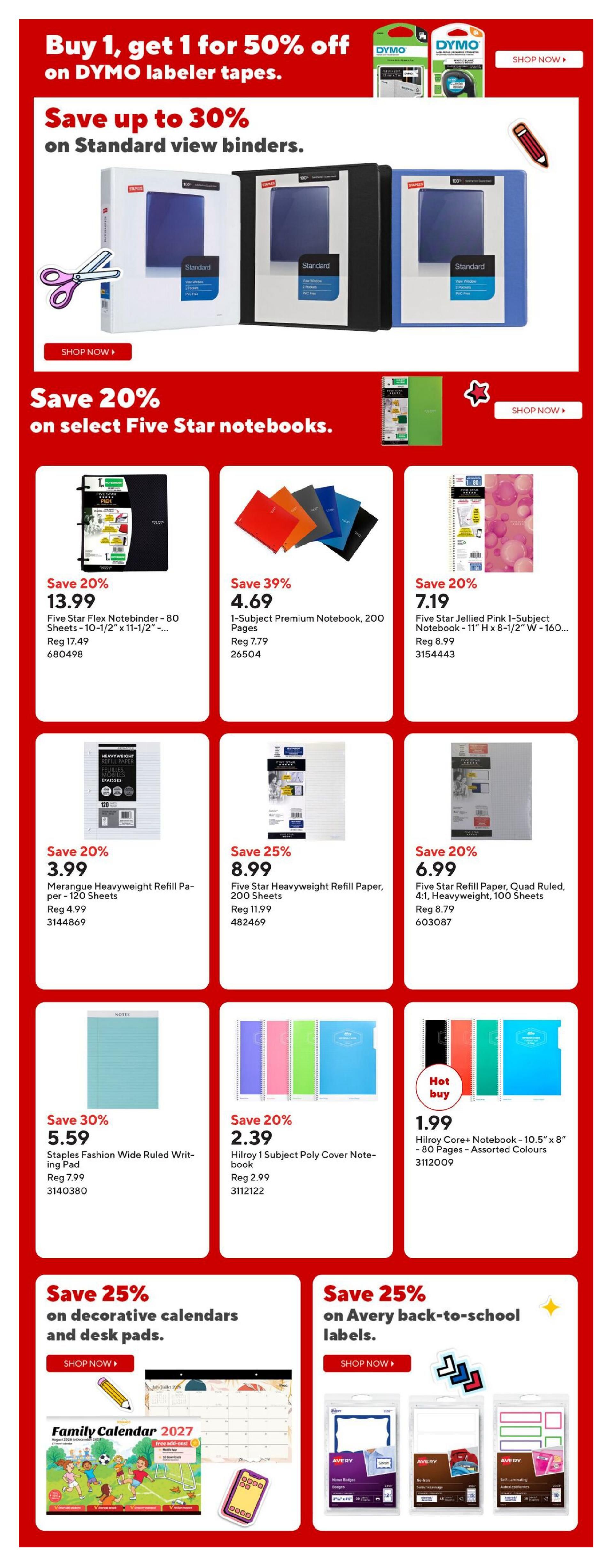 Staples Flyer August 14 to 20