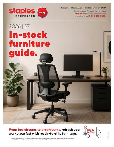 Staples 2026/2027 Furniture Guide August 14 to July 27